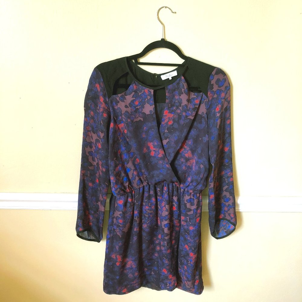 *Parker Silk Abstract Floral Dress*
